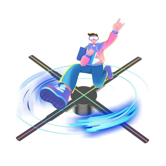 3D Holographic Projector WIFI Advertising Machine LED AD Light LOGO Neon Neon Support Image Video LOGO 3D Holographic Fan ,Convenient