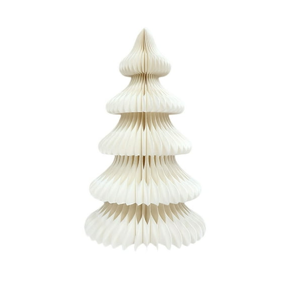 3D Honeycomb Christmas Tree Decorations, Foldable Paper Xmas Tree Ornaments for Home Tabletop, Shelf Display, Party Decor, and Festive Holiday Craft Projects for Kids