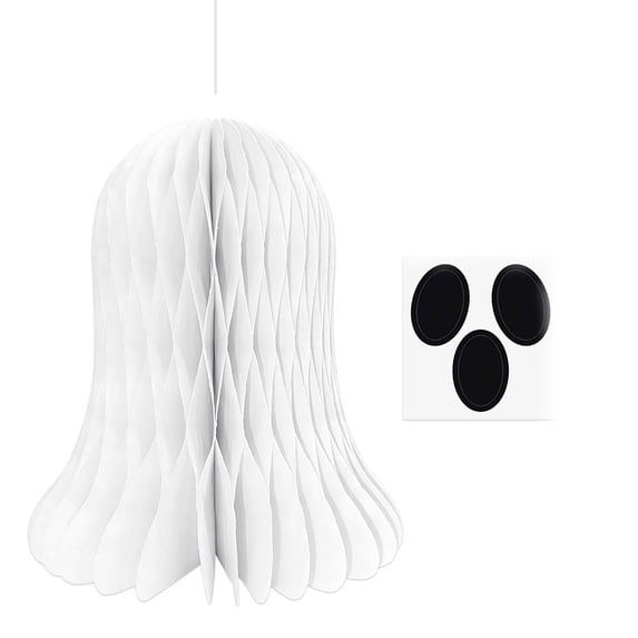 3D Honeycomb Halloween Hanging Decor, Witch Ghost Spider Paper Ornament, Foldable Hanging Decoration for Halloween Party Ceiling Wall Home Holiday