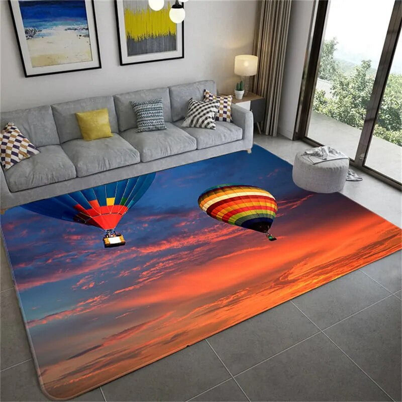 3D Hot Air Balloon Bedroom r Rug Living Room Nordic Scenery Floor Mat ...