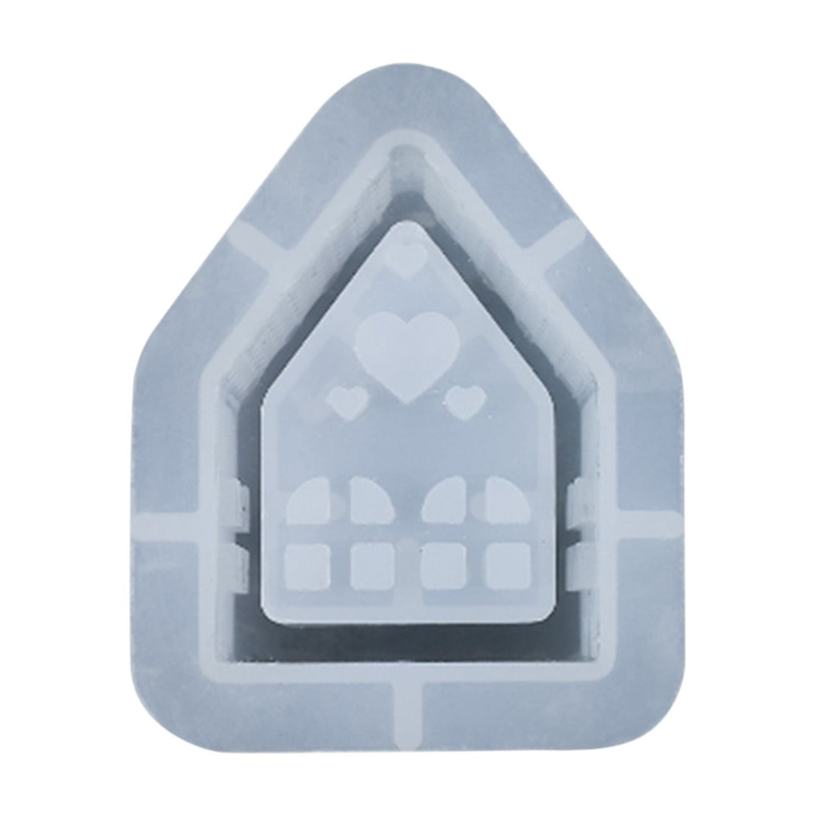 3D House Candle Holder Silicone Mold DIY Cement Gypsum Clay Candlestick