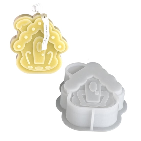 3D House Shape Silicone Molds for Chocolate Mould Baking Tool Epoxy Resin Molds