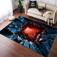 thumbnail image 1 of 3D Huge Crack in living room Rug 3x5 ft = 95x155 cm Washable Rug, 1 of 5