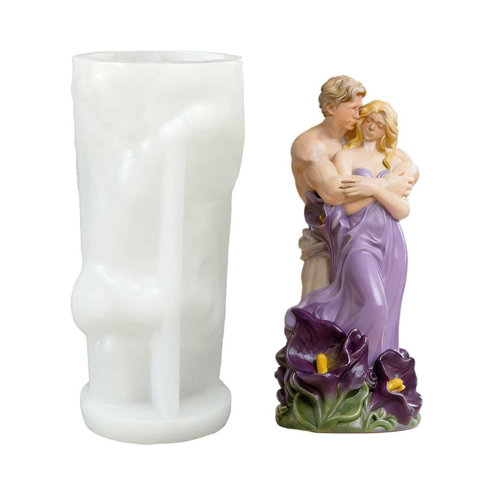 3D Hugging Couple Molds, Epoxy Resin Silicone Candle Molds, Valentines ...