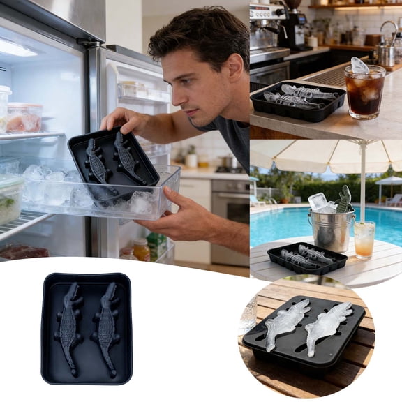 3D Ice Cube Mold Silicone, Animal Ice Maker Tray, Creative DIY Maker for Home Bar Kitchen, Beverage Ice Tray Ice Box, Chocolate Candy Cake Mold