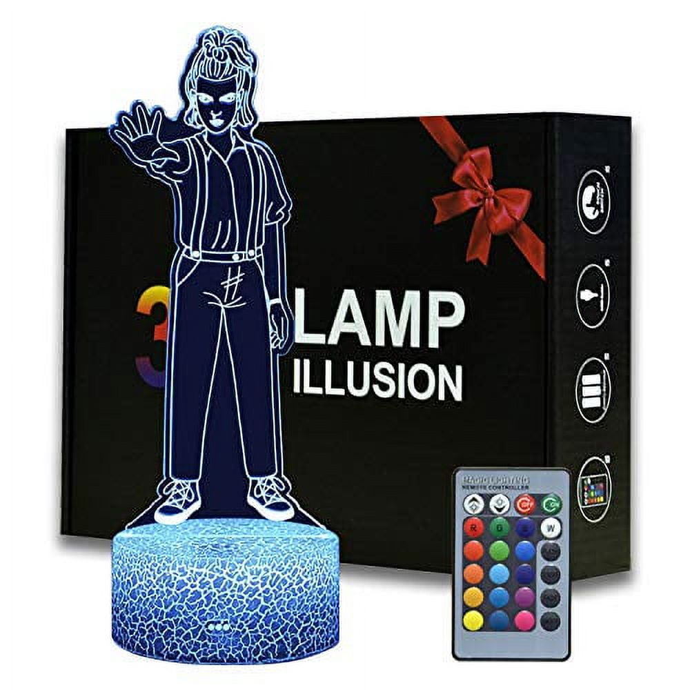 3D Illusion Eleven Figurine Night Light , 16 Colors Changeable Desk