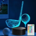 thumbnail image 1 of 3D Illusion Golf Night Light with Remote Control, 16 Colors Changing Table Lamp for Room Decoration, 4 Flash Modes, Creative Birthday Christmas Gift for Boys and Girls, 1 of 18