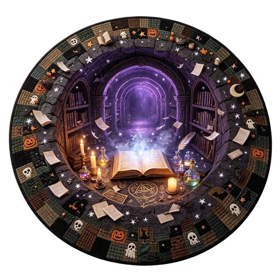 3D Illusion Round Mat 15.7in, Funny Rug with Non- Backing, 40cm Soft Visual Effect Door Mat for Living Room Indoor Decor