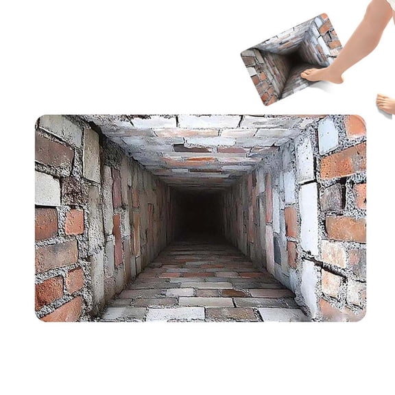 3D Illusion Velvet Doormat With Non-Slip Backing For Indoor Entryway And Living Room 40 x 23.6 in