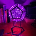 thumbnail image 1 of 3D Infinity Dodecahedron Light, Cool Space LED Night Lamp,Furniture Decoration Table lamp Party Atmosphere with Base, 1 of 10