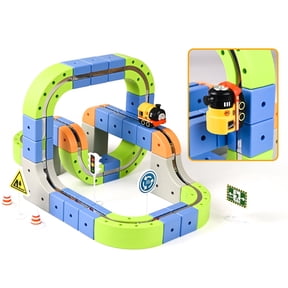 3D Infinity Track Master Set, Large Magnetic Electric Train Playset, Electric Train Set Flexible Race Track for 3+ Years Old Boys and Girls, STEM Gift