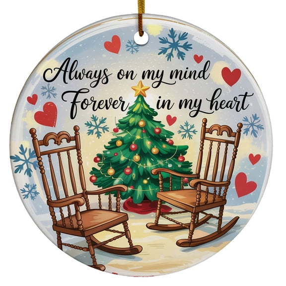 3D Inflated Always in My Mind Forever in My Heart Ornament, Custom Christmas Ornaments, Puffy Christmas Round, Keepsake Ornament 2025, Christmas Wife Gifts