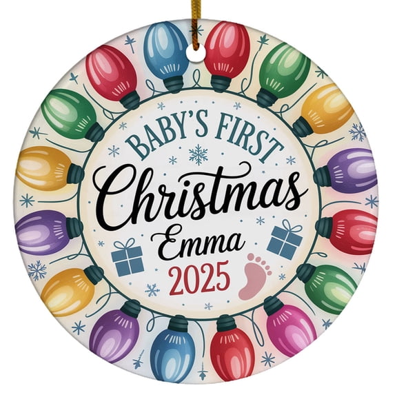 3D Inflated Baby's First Christmas Emma Ornament, Ornaments For Christmas, Christmas Decorations Indoor, Christmas Birthday Gifts For Boyfriend