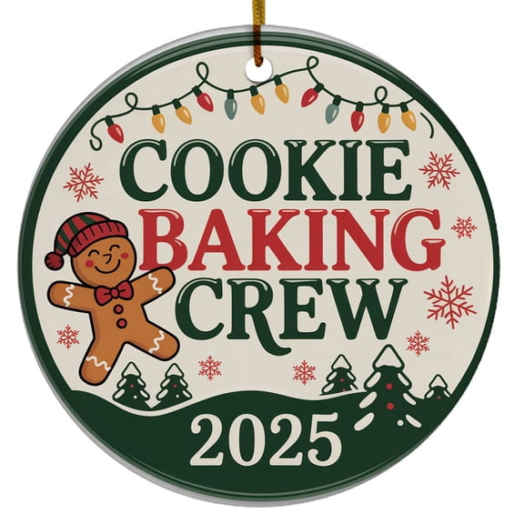 3D Inflated Cookie Baking Crew Ornament, Christmas, Puffy Christmas Round, Christmas Tree Ornaments White 2025, Christmas Friend Birthday Gifts For Women