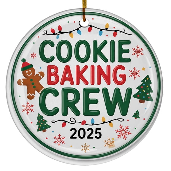 3D Inflated Cookie Baking Crew Ornament, Christmas, Puffy Christmas Round, Christmas Tree Ornaments White 2025, Christmas Friend Birthday Gifts For Women