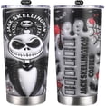 thumbnail image 1 of 3D Inflated Jack Skellington Nightmare Before Christmas Tumbler Cup with Straws and Lid, Nightmare Before Christmas Gift for Men Women, Stainless Steel Vacuum Insulated, Epoxy Coated, 20 Oz, 1 of 6