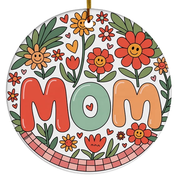 3D Inflated Mom Ornament, Custom Christmas Ornaments, Puffy Christmas Round, Ceramic Christmas Ornament, Keepsake Ornament 2025, Christmas Wife Gifts