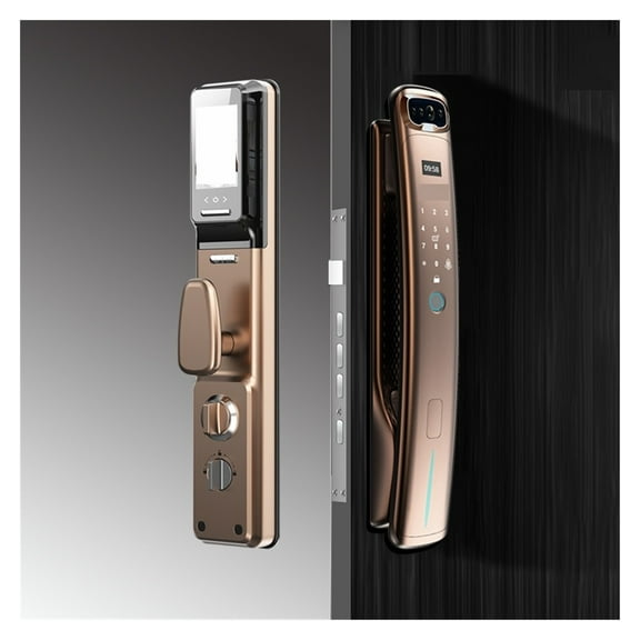 3D Infrared Light Face Recognition Lock With Camera APP Fingerprint Magnetic Card Password Intelligent Automatic Switch Lock ,Easy to Install