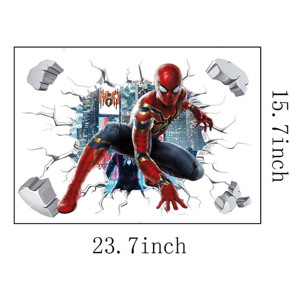 3D Iron Man sticker - Decorative wall paper for hero dormitory living room decoration - Self-adhesive room decoration