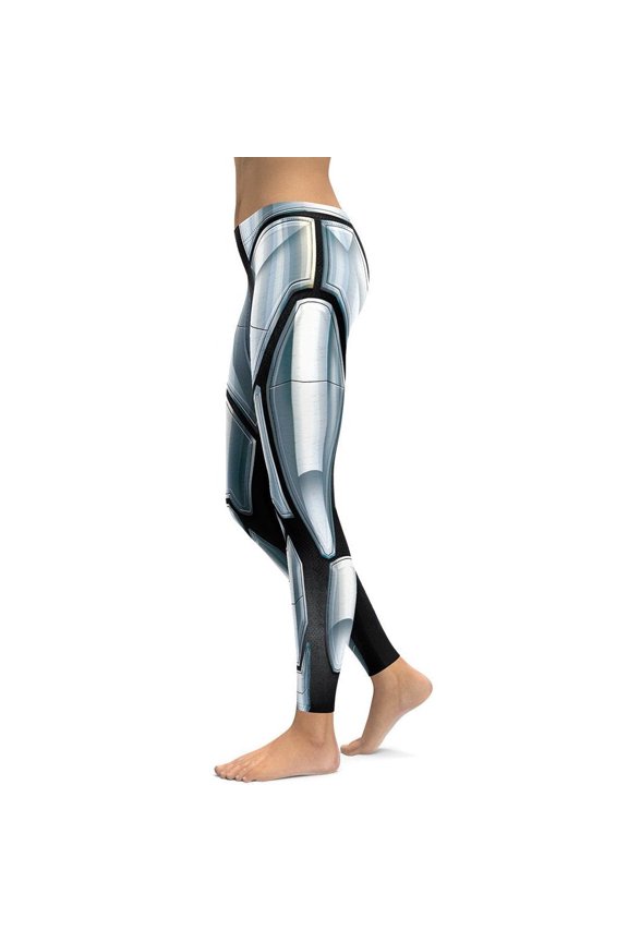 3D Iron Metal Armor Leggings Size: M for Women | FIERCEPULSE