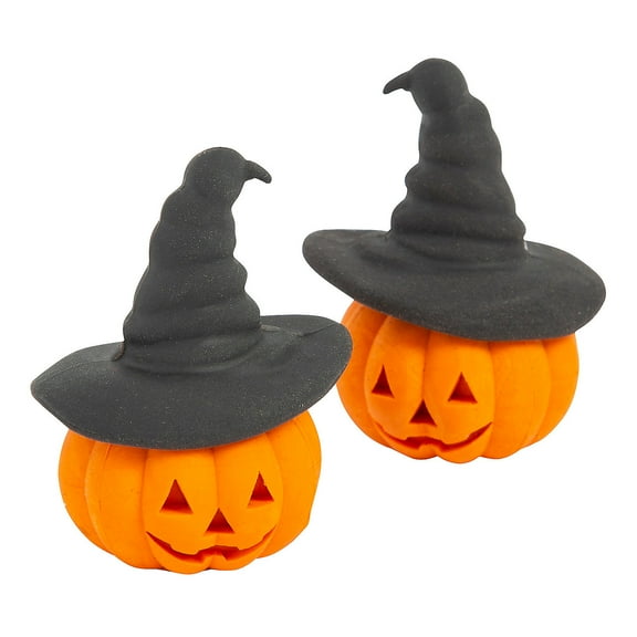 3D Jack-O’-Lantern Erasers - 24 Pieces