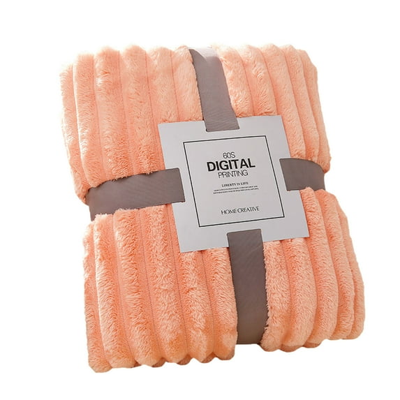 3D Jacquard Throw Blanket - Ultra Soft Cozy Warm Fluffy Blanket for Couch Bed Sofa - Lightweight Decorative Striped Throw for All Season Use Home Decor