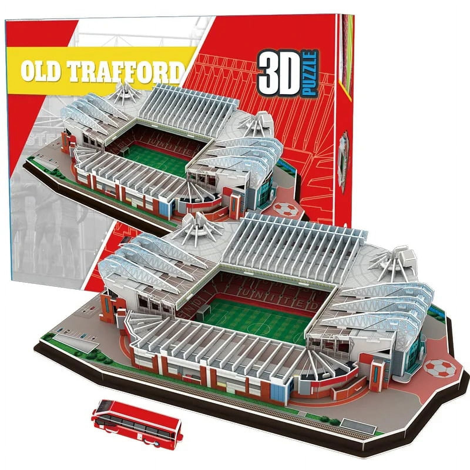 3D Jigsaw Pattern of Old Trafford Football Stadium of Manchester United