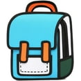 thumbnail image 1 of 3D Jump Style 2D Drawing Backpack - Novetly Back To School Supplies Kawaii Cartoon Comic Japanese Anime Bag Daypack, 1 of 6