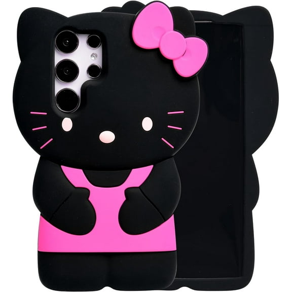 3D Kitty Cat Cartoon Silicone Phone Case Soft Silicone Cover for Samsung Galaxy A14 A15 A16 A24 A25 A26 A34 A35 A36 A54 A55 A56