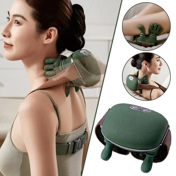 3D Kneading Neck & Shoulder Massager with Heat, Portable Deep Tissue  Massage Pillow for Back, Shoulder, Leg