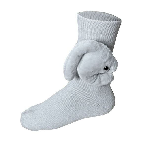 3D Knit Animal Sloth Socks for Women, 2025 Christmas Socks Collection Fun Cute Plush Animals Hug Crew Socks, Winter Socks for Wife (Rabbit #783)