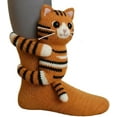 thumbnail image 1 of 3D Knit Animal Socks, 3D Knitted Cute Animal Socks for Women, Cozy Cute Hand Crochet Knit Sock, 1 of 7