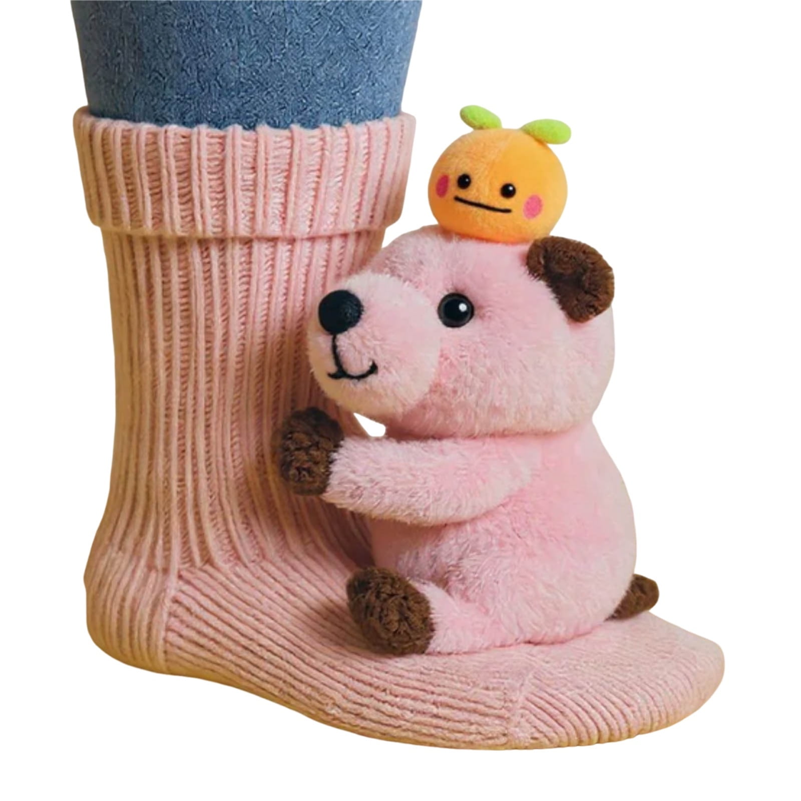 3D Knit Animal Socks, Animal Socks, Funny Warm and Soft Long Stocking Stuffers Sock, Fun & Adorable Christmas Gift, 1 Pair, Style-b