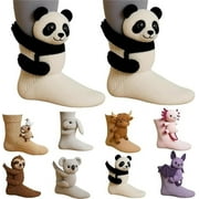 YOUPWAVEN 3D Knit Animal Socks Christmas Gifts, Christmas Winter Novelty Floor Socks, Cute Animal Socks Hand Crocheted, Multiple Styles of Animal Socks, Creative Christmas Gifts Socks for Boys Girls