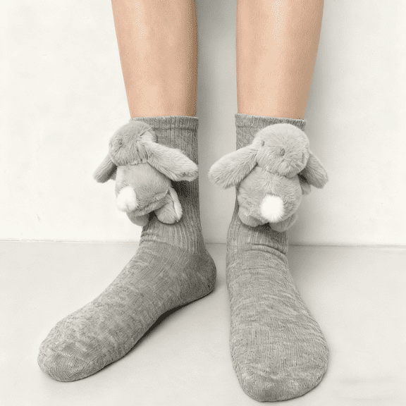 3D Knit Animal Socks Christmas Gifts - Knit Animal Fuzzy Socks,Novelty Animal Hug Sock,Hand Crocheted Winter Warm Socks,Fuzzy Socks Gifts