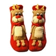 thumbnail image 1 of 3D Knit Animal Socks - Cozy Winter Socks With Cute Plush Animal Designs, Christmas Gifts For Kids & Adults (Reindeer 1, 3 Pair), 1 of 5