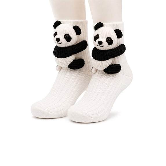3D Knit Animal Socks, Cute Fuzzy Novelty Slipper Socks with Non-Slip Grips for Women, Christmas Gifts