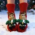 thumbnail image 1 of 3D Knit Animal Socks, Hugging Animal Socks, Christmas Animal Socks Hand Crocheted, Warm and Soft Long Stocking Stuffers Sock, Fun & Adorable Christmas Gift J, 1 of 5