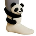 thumbnail image 1 of 3D Knit Animal Socks,Knit Animal Hug Socks,Winter Warm Thick Funny Christmas Socks Gifts for Women Men,Free size,Panda, 1 of 8