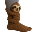 thumbnail image 1 of 3D Knit Animal Socks,Knit Animal Hug Socks,Winter Warm Thick Funny Christmas Socks Gifts for Women Men,Free size,Sloth, 1 of 8
