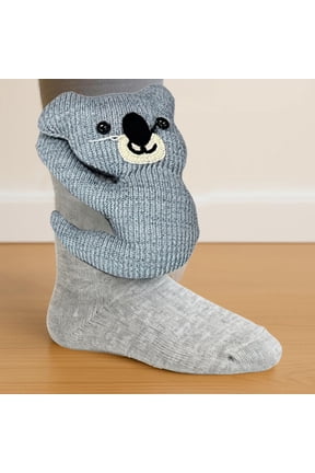 3D Knit Animal Socks for Unisex, Animal Socks Hand Crocheted, Double-layer cotton, Novelty Floor Sock for Christmas, Winter Warm Thick Funny Animals Socks.