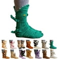 thumbnail image 1 of 3D Knit Animal Socks for Unisex – Cute Cozy Hand-Crochet Floor Socks, 3D Funny Winter Warm Socks with Panda, Black Cat, Koala, Capybara, Raccoon, Sloth, Cow & More, 1 of 7