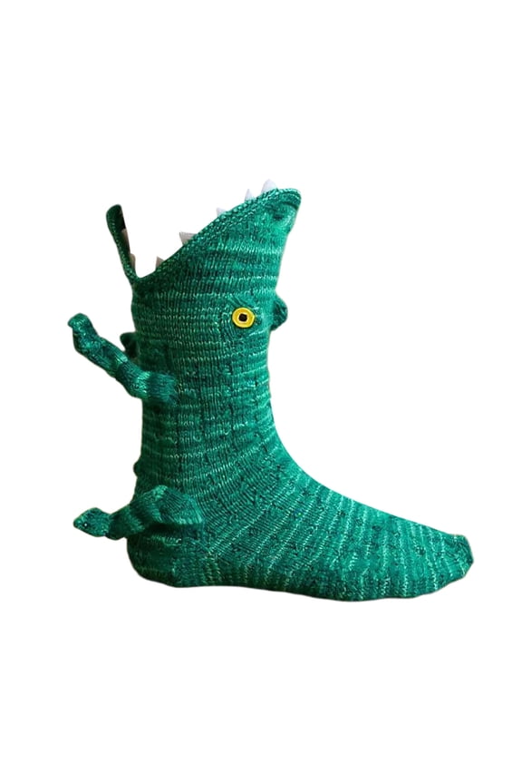3D Knit Animal Socks for Unisex, Novelty Floor Sock for Christmas, Animal Socks Hand Crocheted, Funny Highland Cow Socks (1 Pair, Style-o)