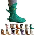 thumbnail image 1 of 3D Knit Animal Socks for Women & Men, Novelty Funny Animal Socks Hand Crocheted, Double-Layer Cotton, Warm & Comfortable, 1 of 8