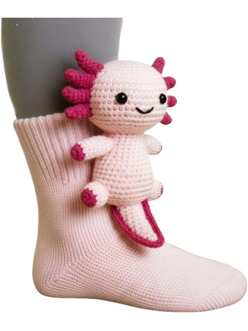 3D Knit Axolotl Animal Socks Funny Socks for Girls & Women