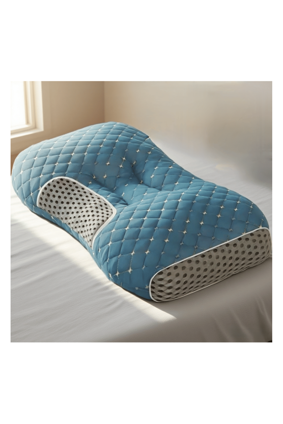 3D Knitted Massage Pillow - Cotton Neck & Back Support Cushion, Portable Car & Office Use, Deep Tissue Relief - YBZ