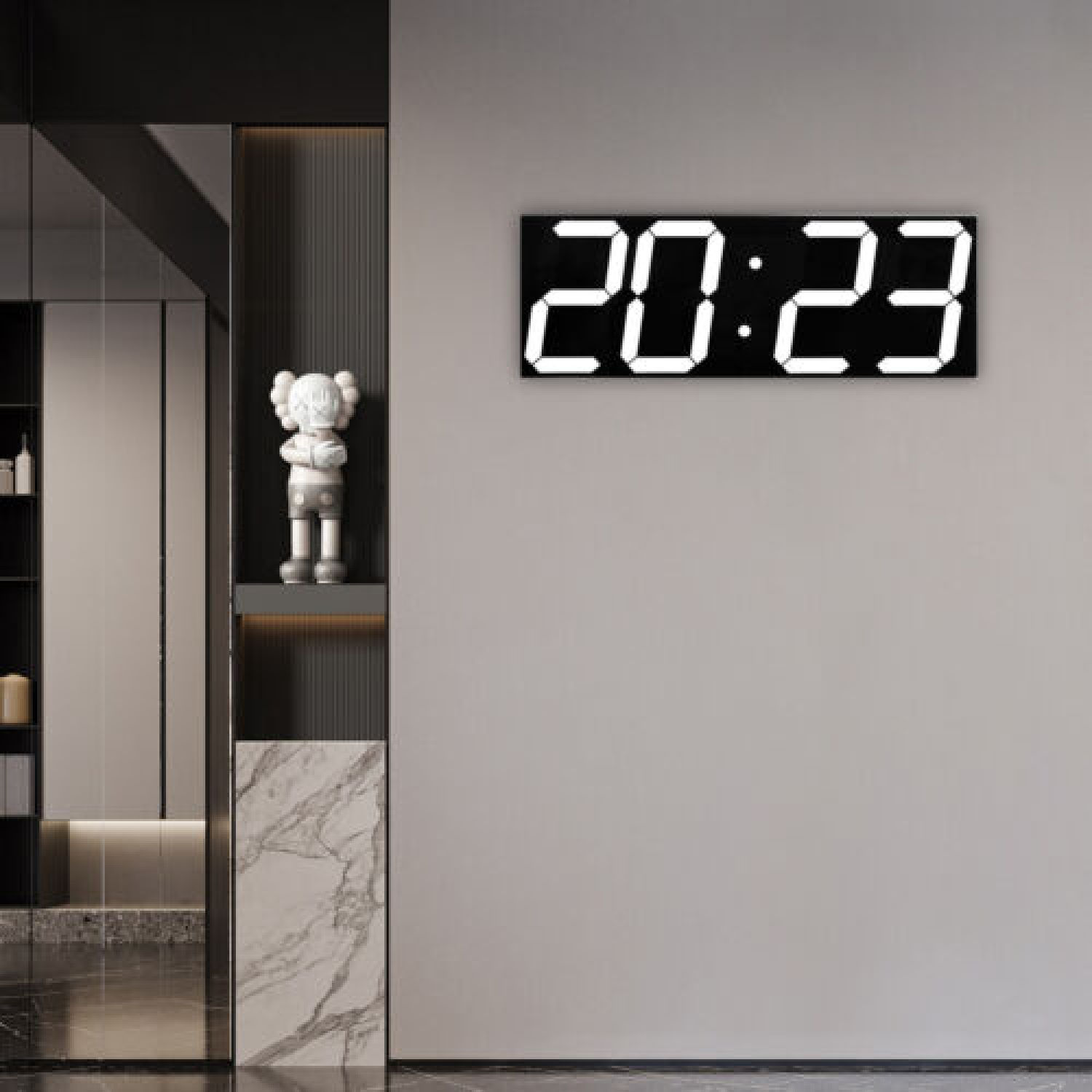 3D LED Digital Wall Clock Countdown Extra Large Numbers Clock Control