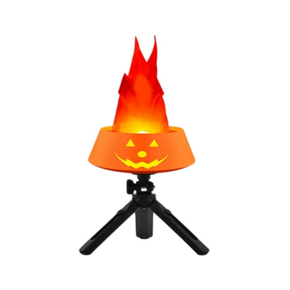 3D LED Fake Fire Flames Effect Light, Artificial Flickering Flame Table Lamp Halloween Christmas Party Decorations Holiday Supplies for Bar, Stage, Home