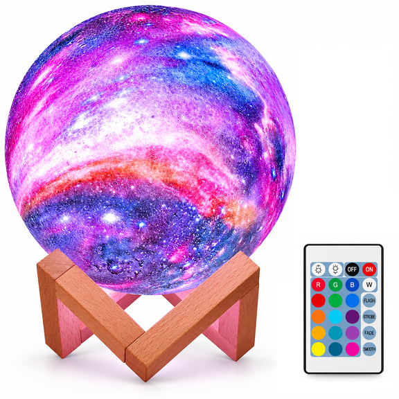 3D LED Moon Light, Remote & Touch Control Moon Night Light Gifts for Girls Boys Kids Women Birthday(4.7 inch 16 Colors)