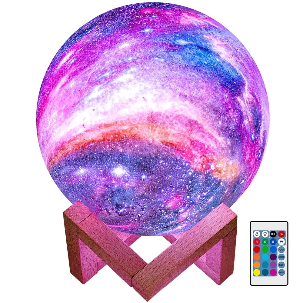 3D LED Moon Light, Remote & Touch Control Moon Night Light Gifts for Girls Boys Kids Women Birthday(4.7 inch 16 Colors)
